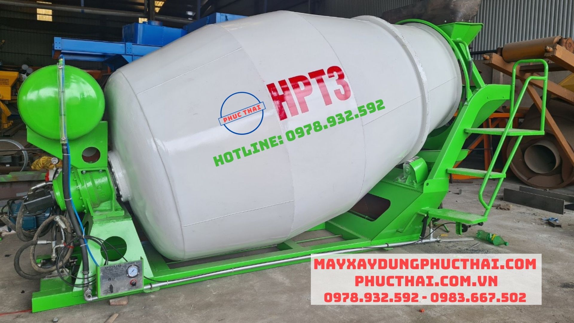 Bồn trộn bê tông 3 khối